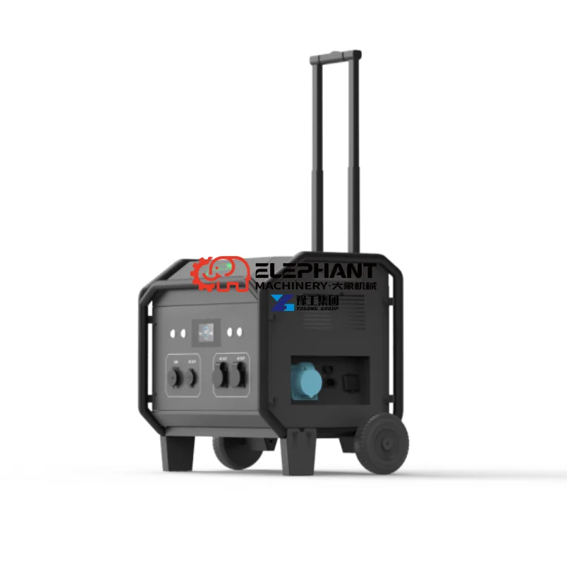 Mobile All-in-One 5kW 5kWh External Battery Energy Storage System Insta 5 Car LiFePO4 MPPT Pure Sine Wave Air Compressor