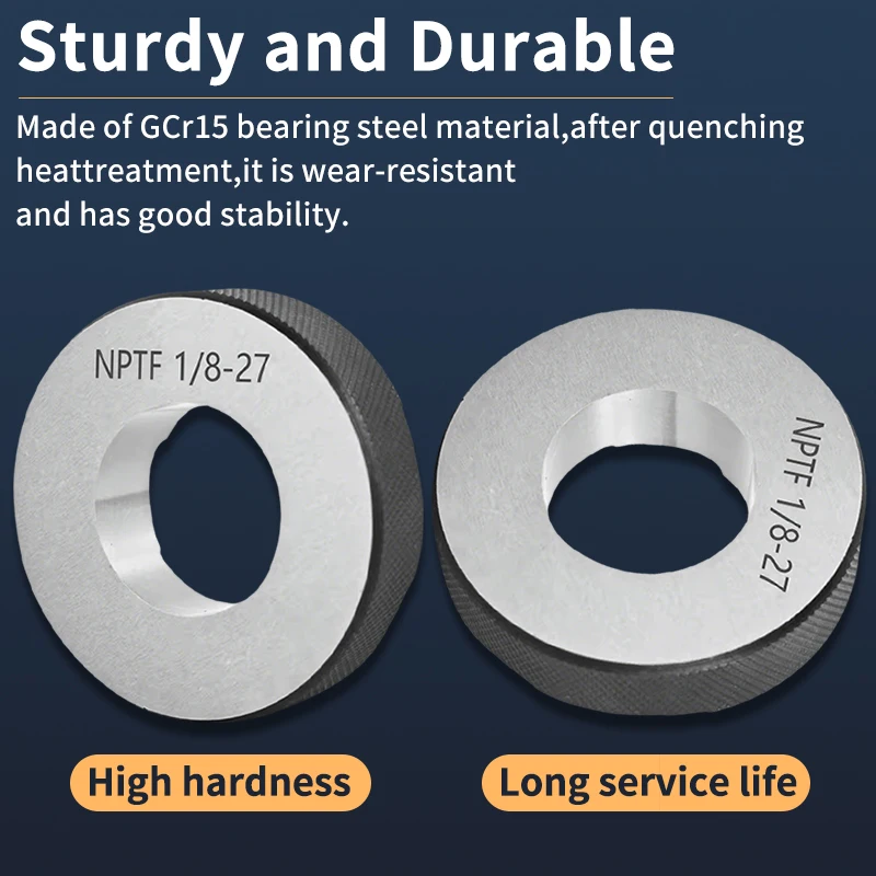 1SET NPTF L2 Taper Pipe Smooth Thread Ring Gauge Measure Tool NPTF 1/16 1/8 1/4 3/8 1/2 3/4 1''-- 1''1/4 1''1/2 2''-- 2''1/2 3''