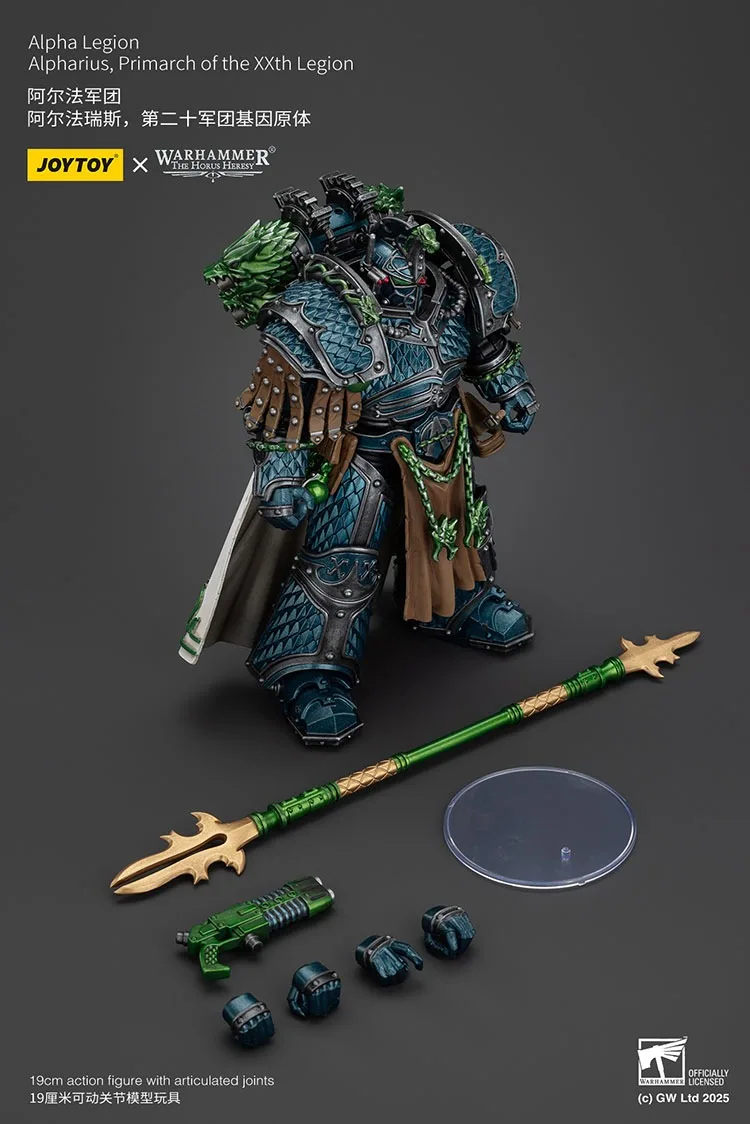 JOYTOY Warhammer "Horus Heresy" Alpha Legion Alpharius Primarch Of The XXth Legion Action Figure ตุ๊กตาคอลเลกชันตกแต่ง