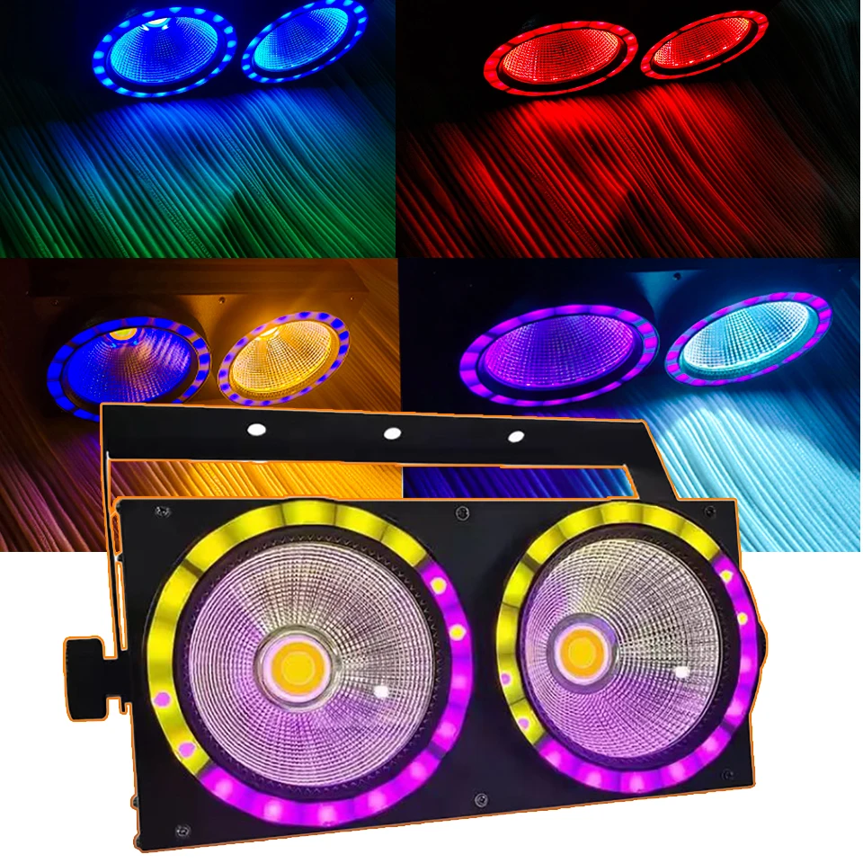 NOWOŚĆ 2eyes High Power 200W LED COB 50W RGB LED Light Strip 2IN1 DMX Stage Effect Blinder Cool Warm White DJ Stage Lighting Lamp