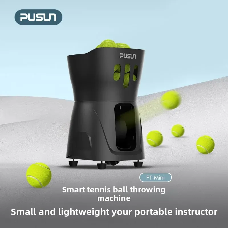 tennis serve machine mini indoor portable trainer automatic throwing Capacity for more than 30 balls Vertical adjustable angle