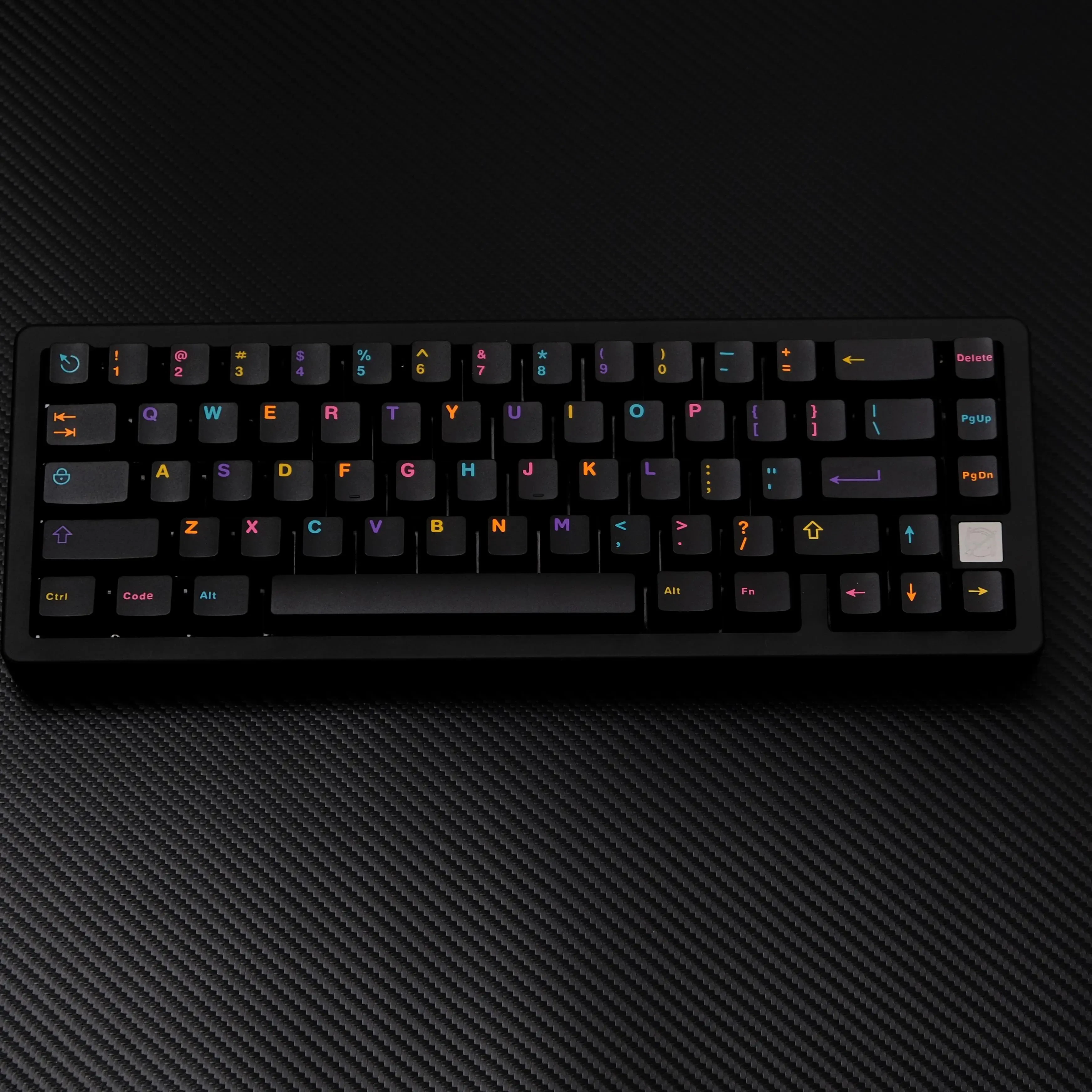 Imagem -04 - Gmk-keycaps Conjunto For Mechanical Keyboard Preto Tema Colorido Abs Perfil Cereja Keycap Colorido Acessórios Presente