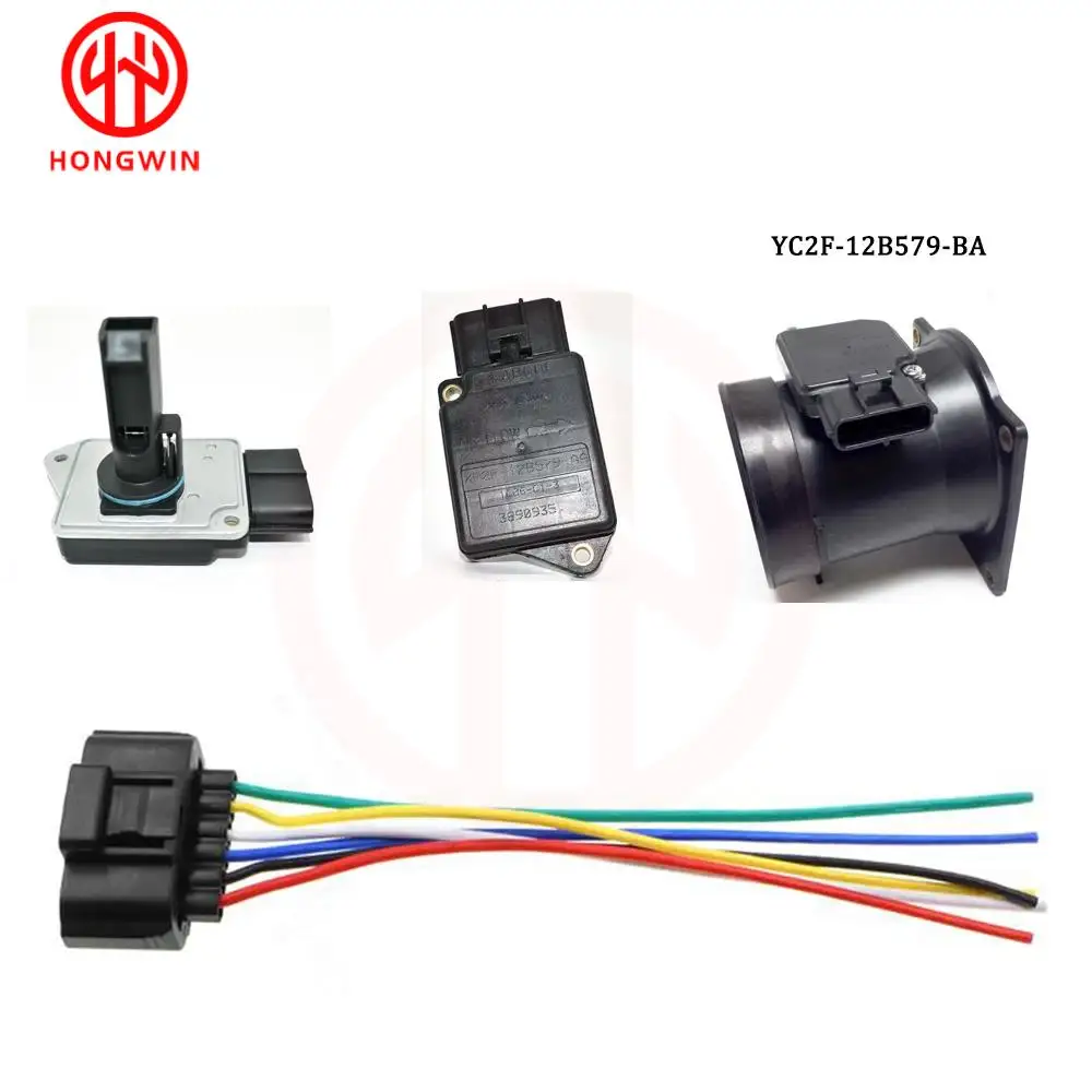 6Pin MAF Mass Air Flow Sensor Connector Harness For Mazda Ford Lincoln Mercury 1U2Z14S411AA YC2F-12B579-BA XF2F-12B579-AA 1P1556