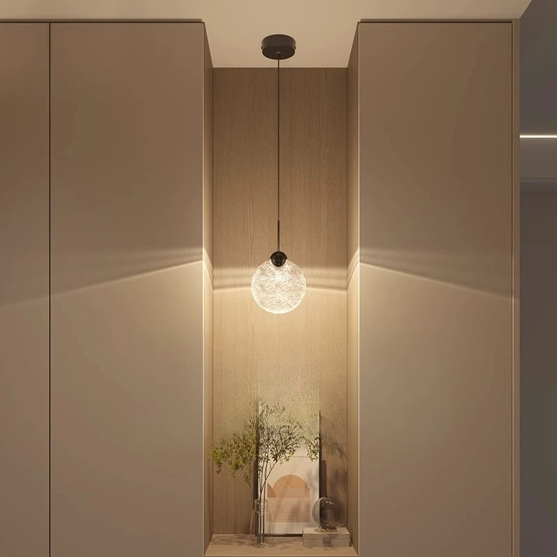 

Floating ice crystal small chandelier atmosphere decoration bedroom bedside high sense light luxury entrance aisle chandelier