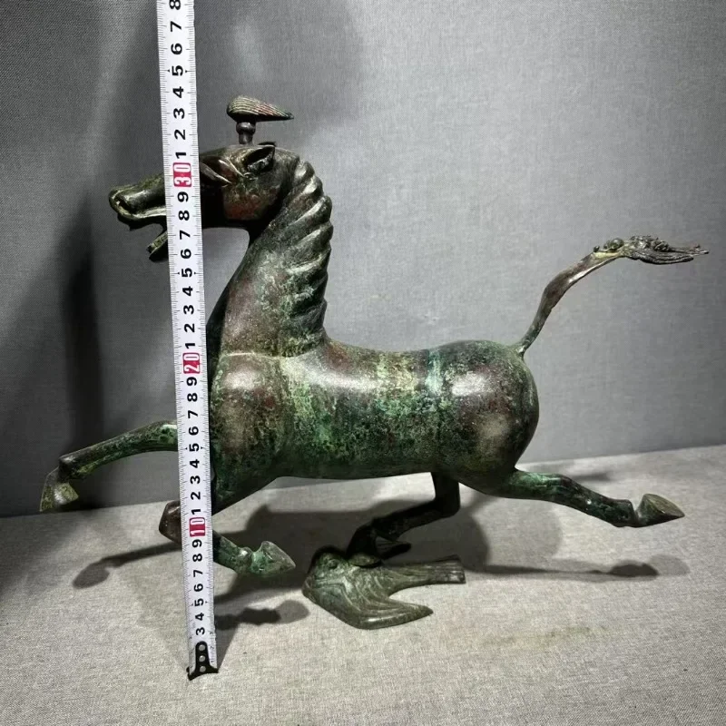 Bronze gift ornament horse tread flying swallow bronze home gift antique ornament handicraft horse ornament