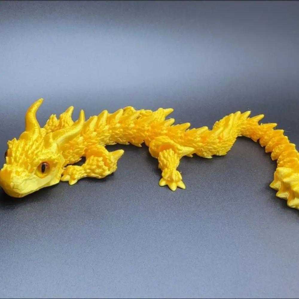 Gesimuleerde Oog 3D Geprinte Draak Chinese Draak Alles-in-één Molding 3D Geprinte Diceratops Draak Poseable Gewrichten Draaibaar