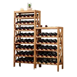 Estante de madera moderno para vino, estante de exhibición para Bar, mueble de Bar para el hogar, madera de roble, 25-40 botellas, soportes de almacenamiento