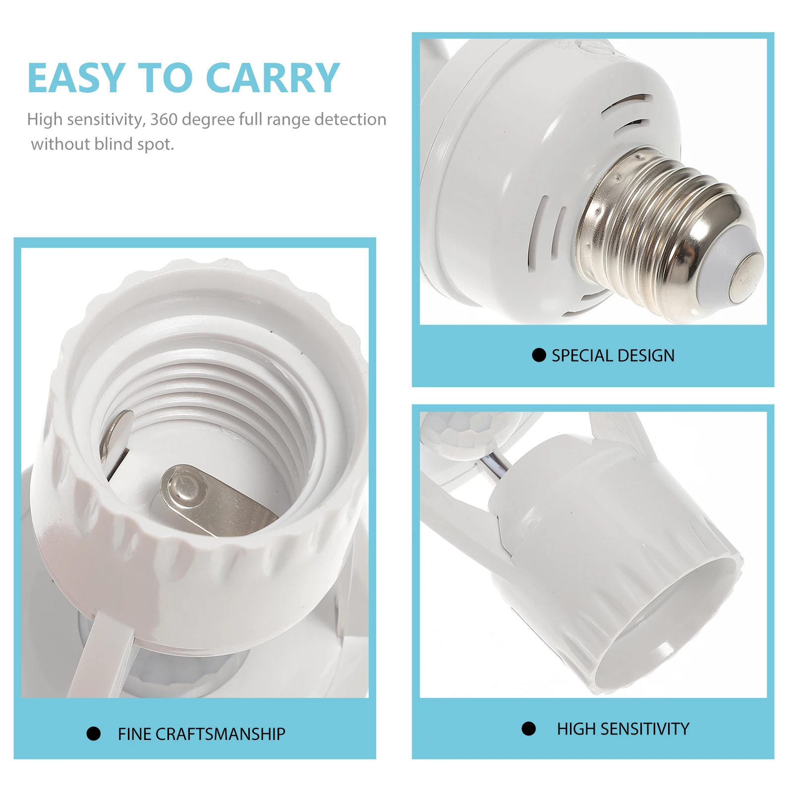 

E27 Sensor Lamp Holder Socket Extension Adapter for Motion Infrared Human Detection Bathroom Corridor Stair Warehouse