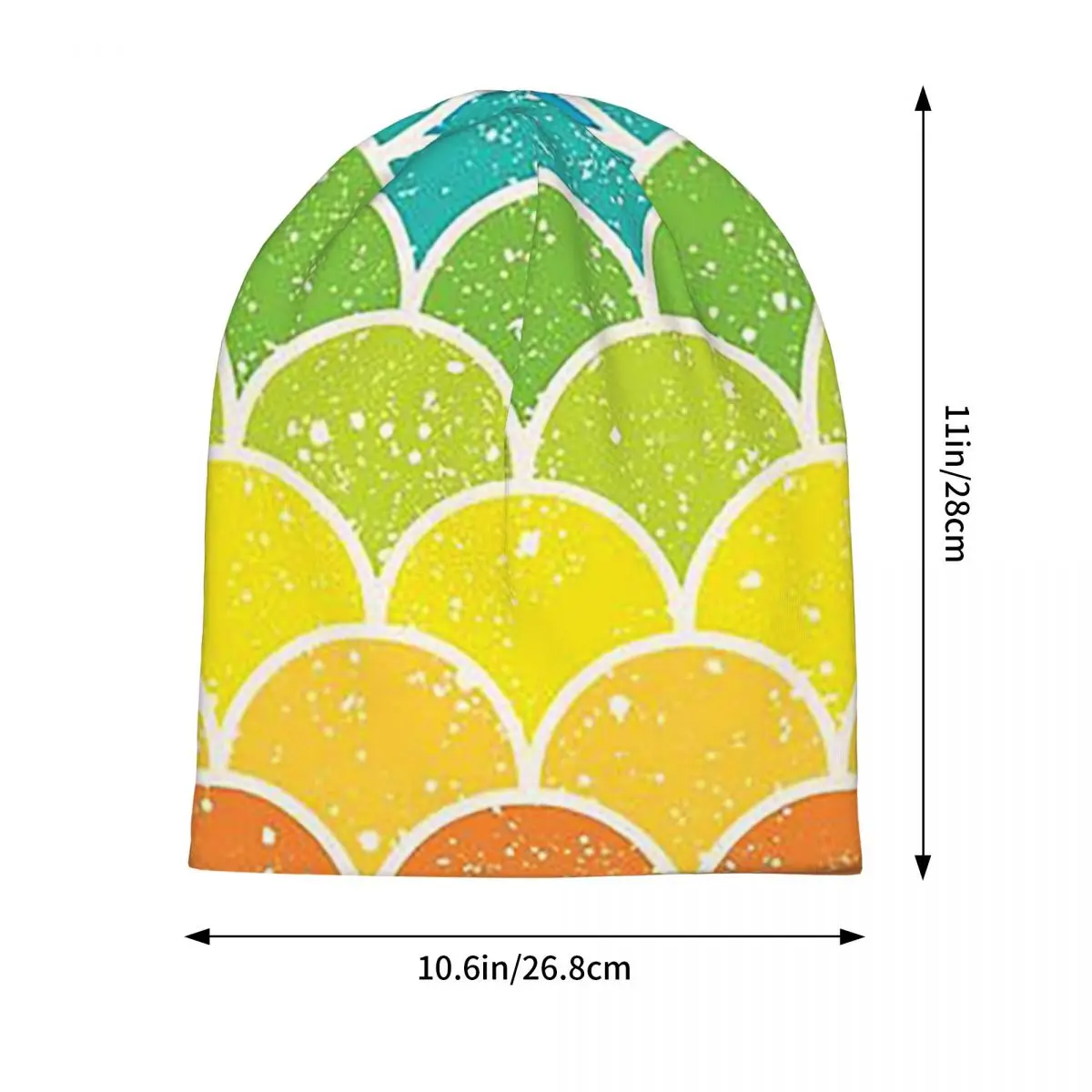 Faux Glitter Color Mermaid Scales Pattern Unisex Beanies Caps Knitting Bonnet Hat Hip Hop Autumn Winter Outdoor Skullies Hats