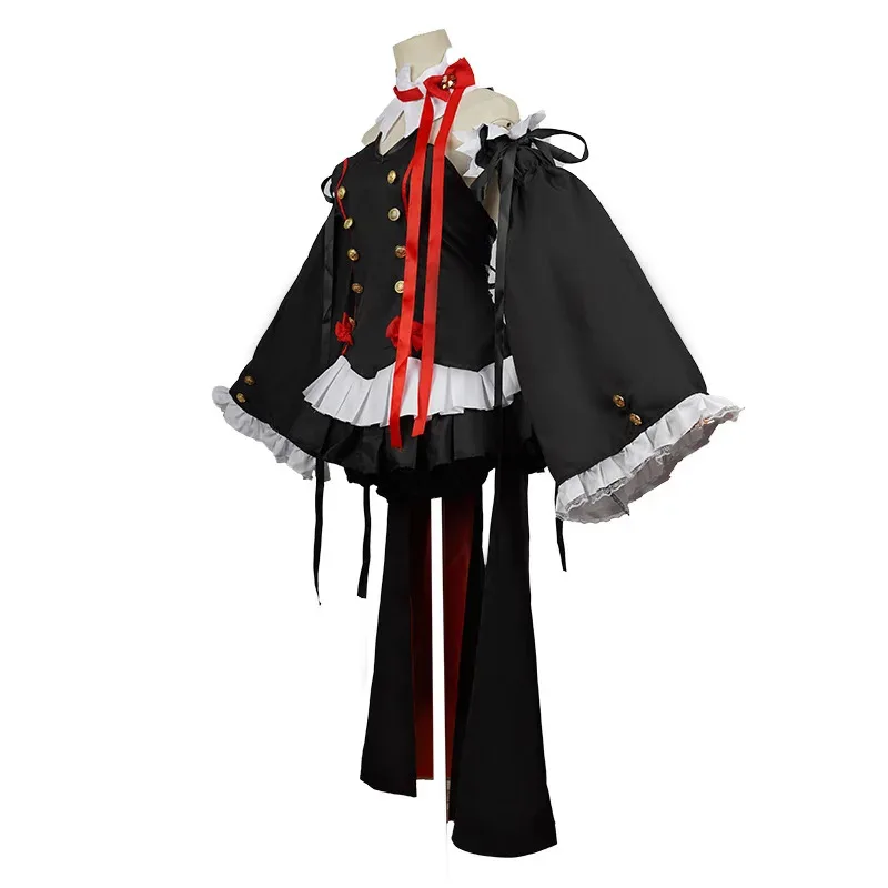 

aaa12 3Anime Of The End Owari no Seraph Krul Tepes Uniform Dress Outfits Wigs Teeths Ears Cosplay Costume