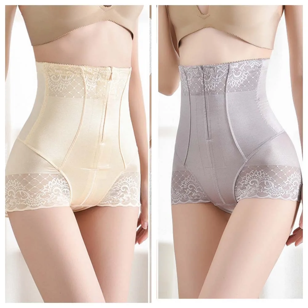 

High Waist Underwear Women Butt Lifter Briefs Girdle Panties Black Nude Purple Color Zipper Slimming Underpants Casual Elastic