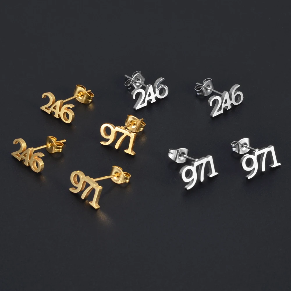 Barbados Area Code Stud Earrings, Unique Design