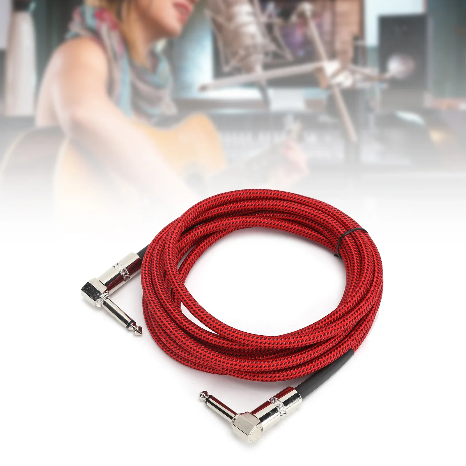 JORINDO Guitar Cable 6.35mm 1/4in Audio Connection Wire Electric Musical Instrument Cord 3 m / 9.8ftJD6208