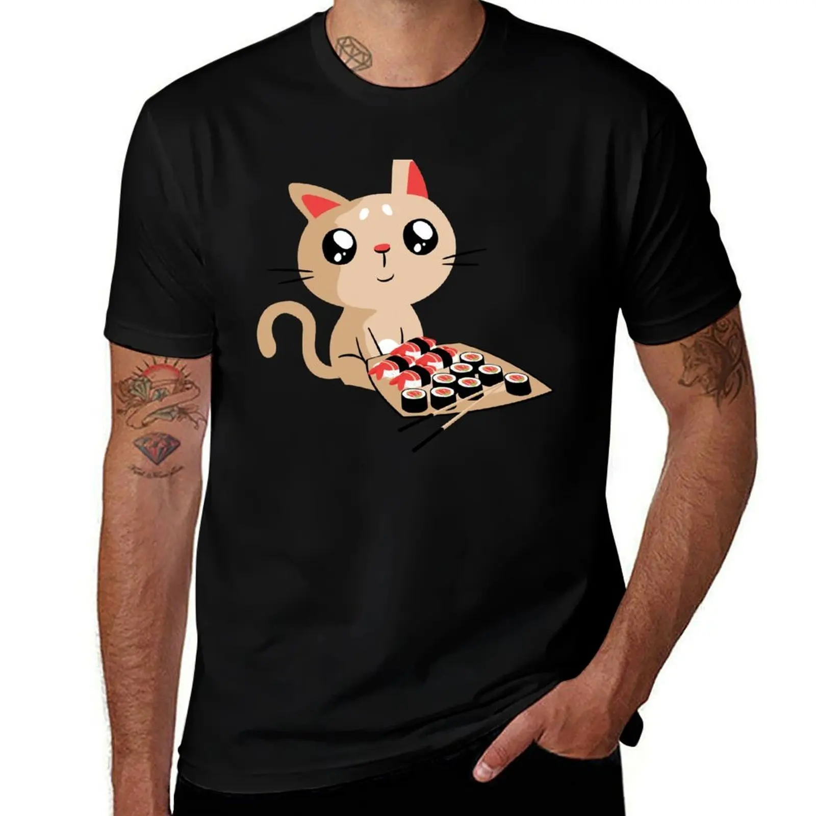 

pack t shirts man shirt t T-Shirt Rolls man Cute Sushi essential Cat t shirts for for white graphic With