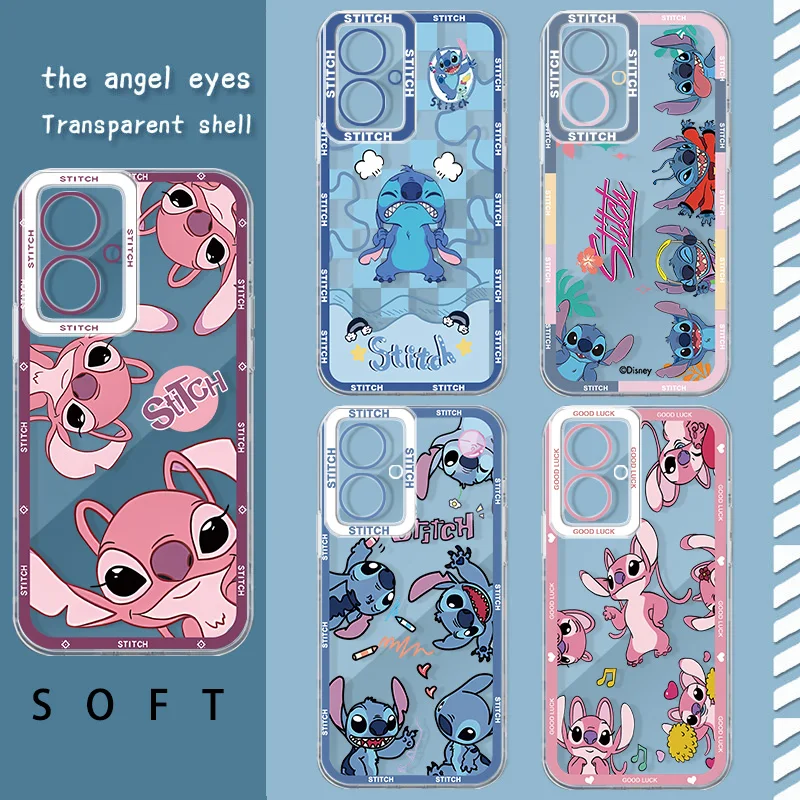 Disney Stitch Angel Cute Angel Eye Phone Case For Realme C 67 65 63 55 53 35 33 31 30 25 21 20 15 8i 9i Narzo 50 Pro Plus Funda