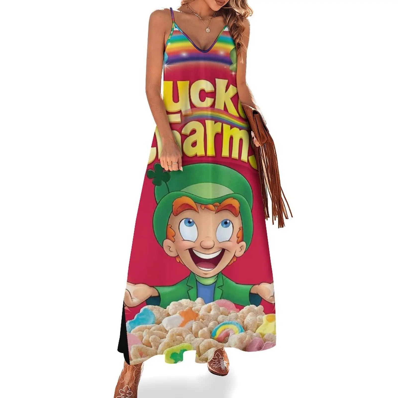 

Lucky Charms Sleeveless Long Dress luxury woman evening dress womens clothing Dress