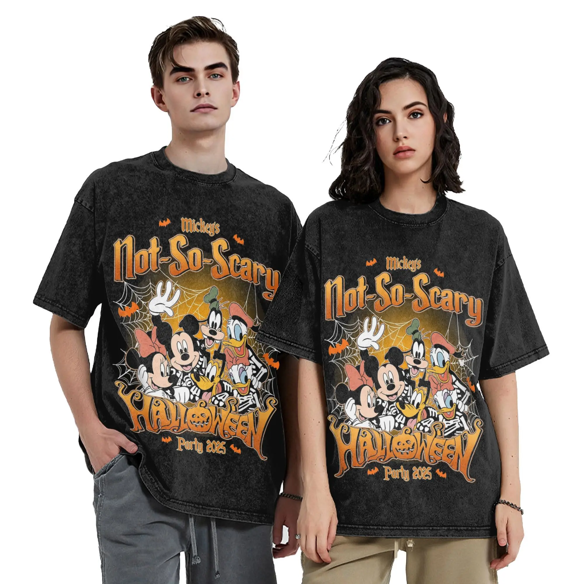 ميكي ليس مخيف جدا حفلة الهالوين تي شيرت الهيب هوب غسلها القطن تي شيرت على طراز هاراجوكو بلوتو موضة الرجال بلايز الشارع الشهير الصيف تيز #4