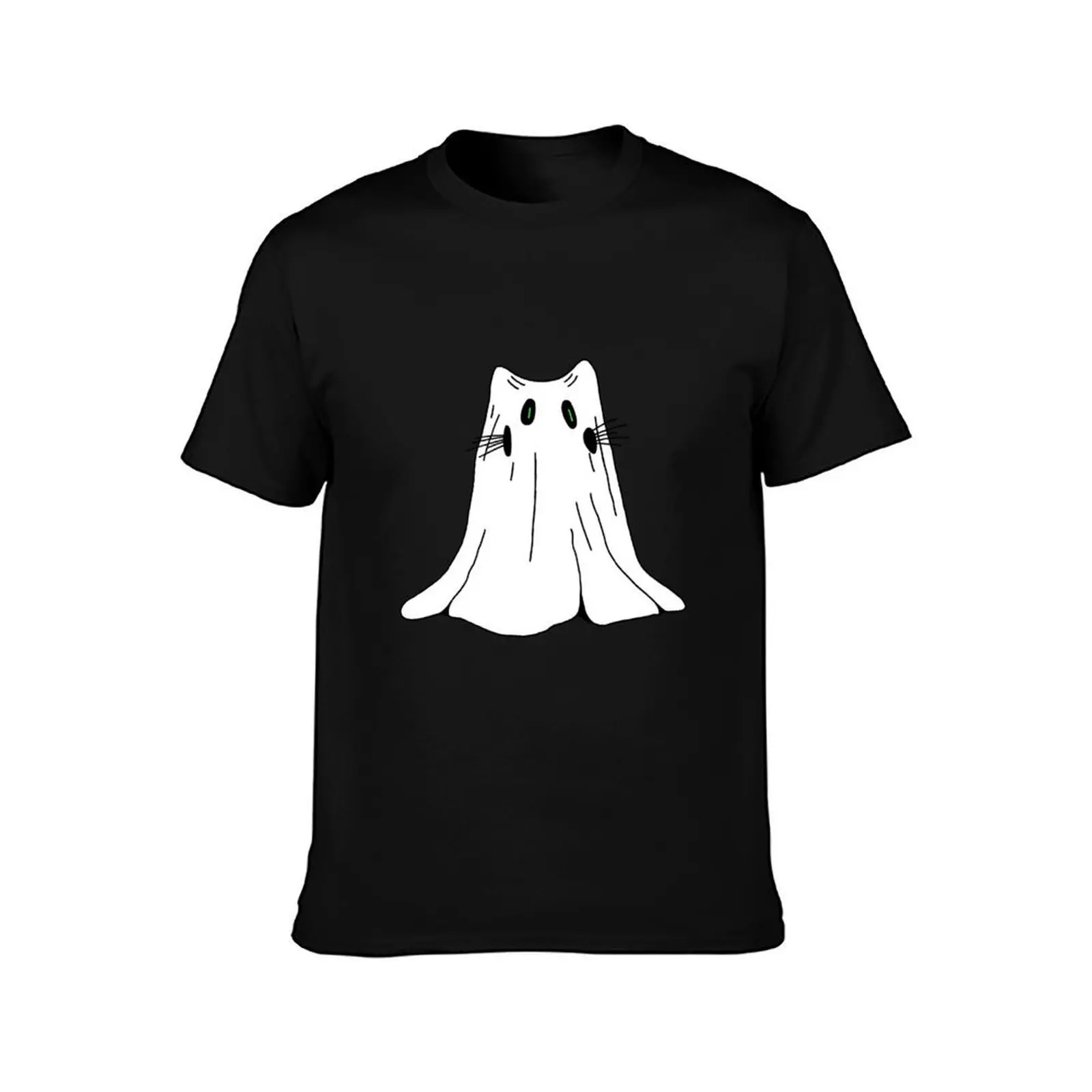 Sheet Ghost Cat T-Shirt Holiday Lightweight T-Shirt