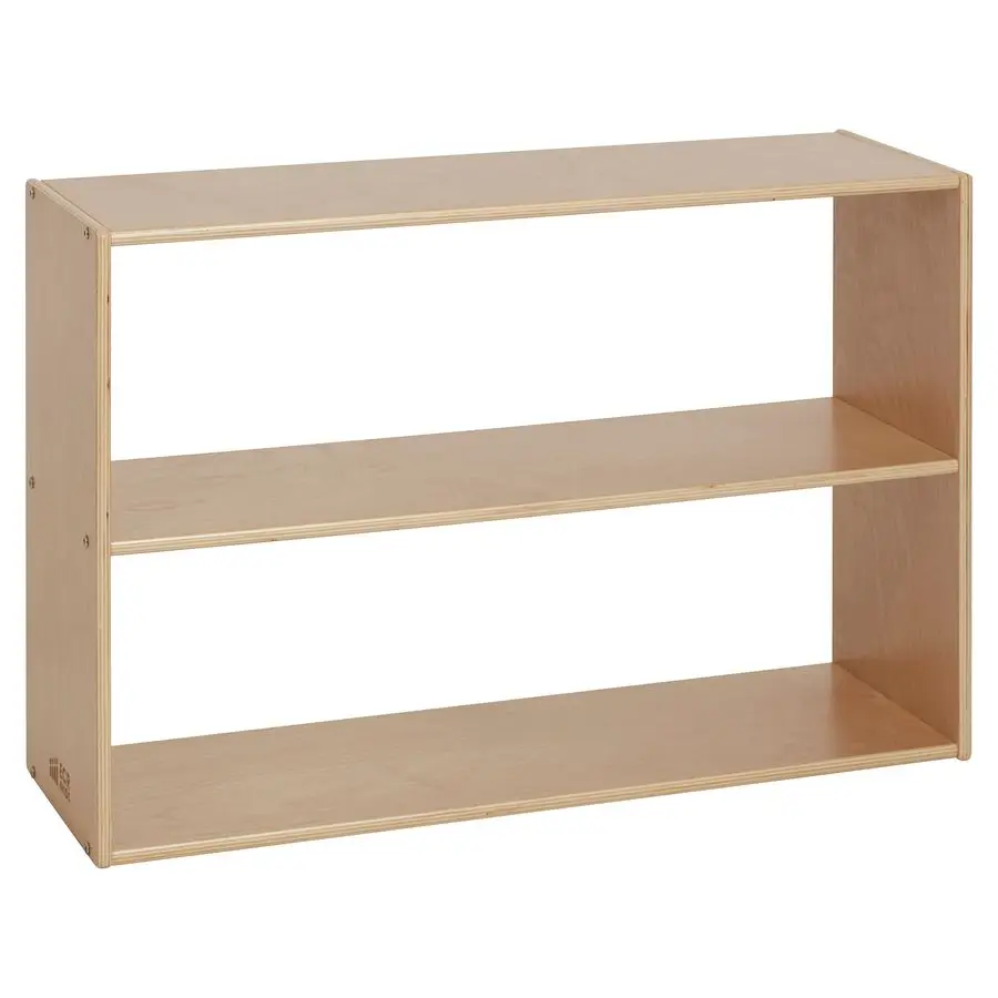 Streamline 2Shelf Storage Cabinet, 24in High, DoubleSided Display, Natural