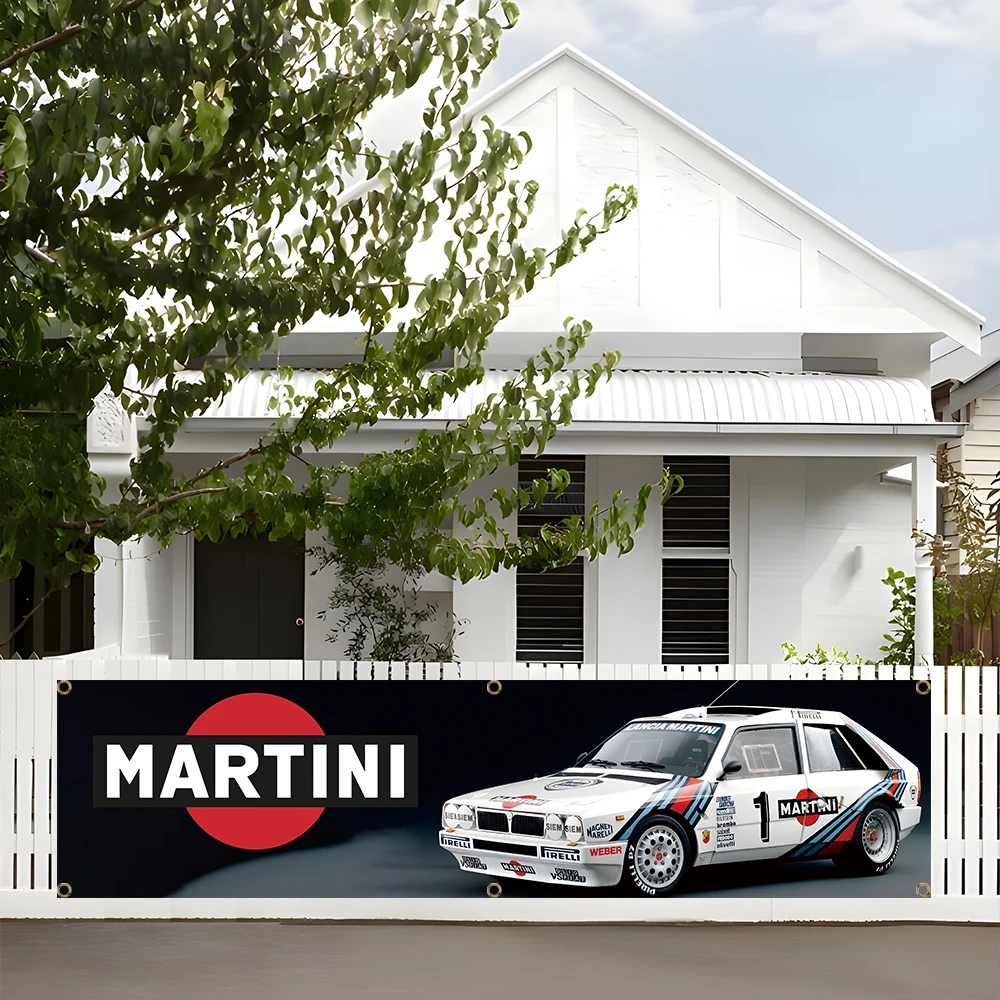 60X240cm MARTINIs Banner Flag Racing Car Painting Racer Home Poster Advertise Logo Sport Outdoor Club Digital Printing Banner