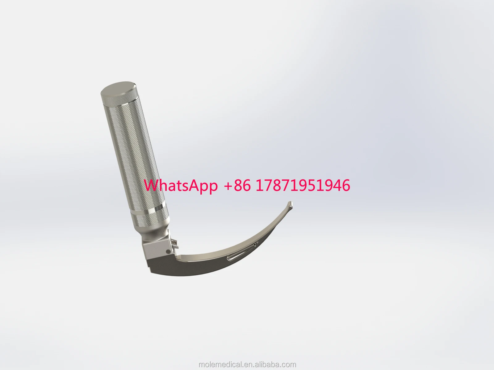 Fiber Optic Laryngoscope with Macintosh Blades Set/ ENT / diagnostic instruments