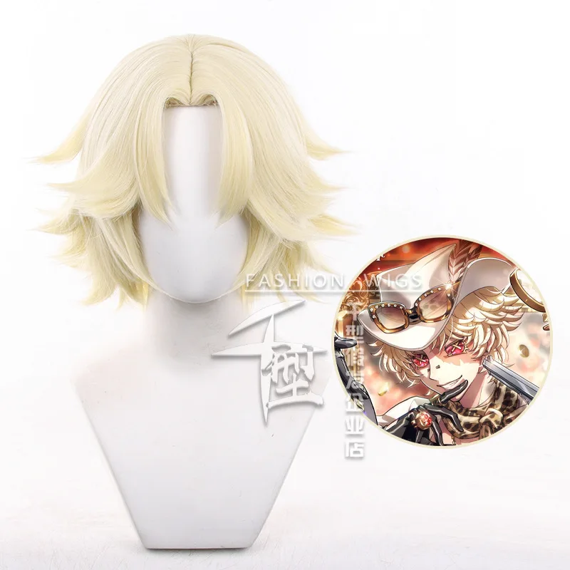 

Game Identity Ⅴ Norton Campbell Prospector Cosplay Wig Short Golden Hair Halloween party Wig + Free Cap