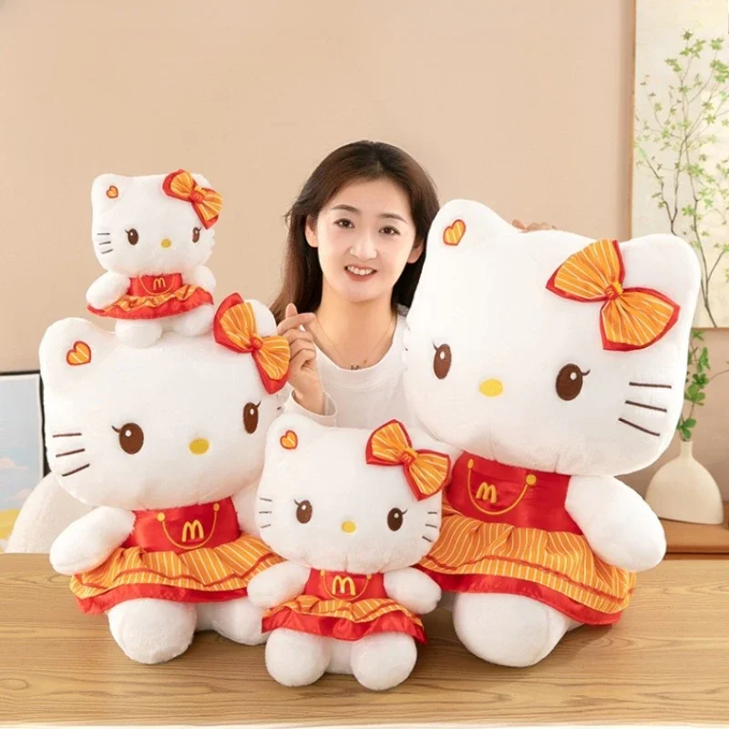 60CM Super Big Size Sanrio Cartoon Cute McDonald's HelloKitty Stuffed Animal Doll Plushies Children's Christmas Birthday Gift