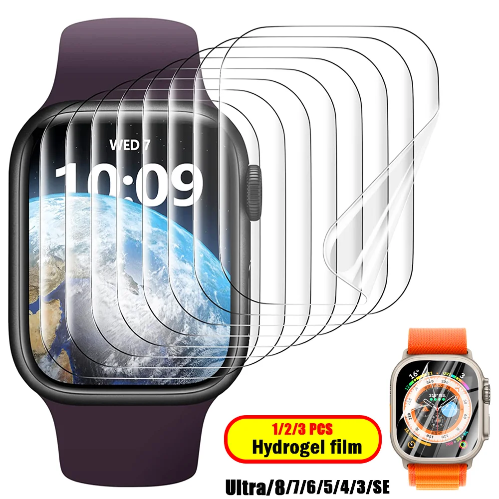 Pellicola idrogel per Apple Watch ultra 49mm 45mm 41mm 44mm 40mm 42/38mm HD accessori per la protezione dello schermo iWatch serie 8 7 6 5 4 3 Se