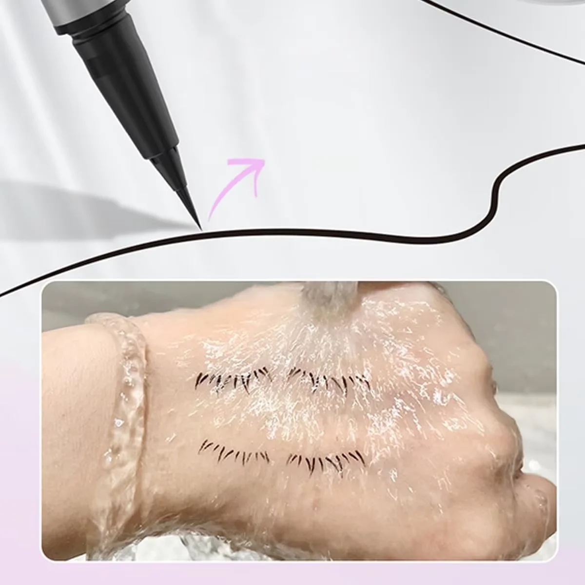 Untere Wimpern Stempel Make-up Professionnelle Undereyelash Seal Eyeliner Stift Wasserdichter und schweißbeständiger Eyeliner 2 in 1