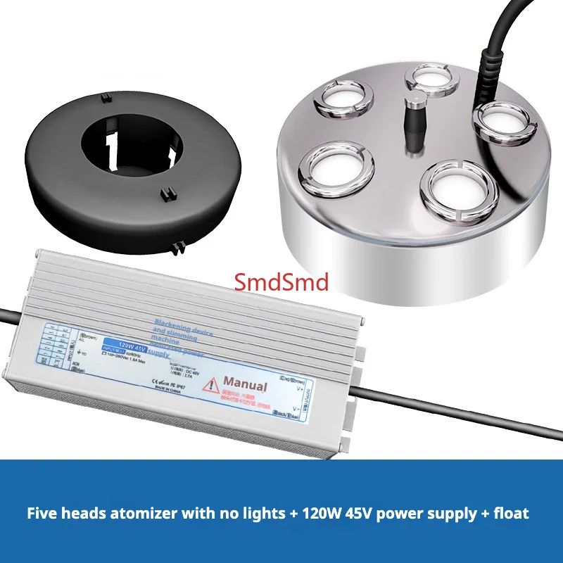 5 Head Ultrasonic Humidifier Fog Generator Mist Maker For Water Fountain Pond Atomizer Diffuser Without Lamp Nebulizer