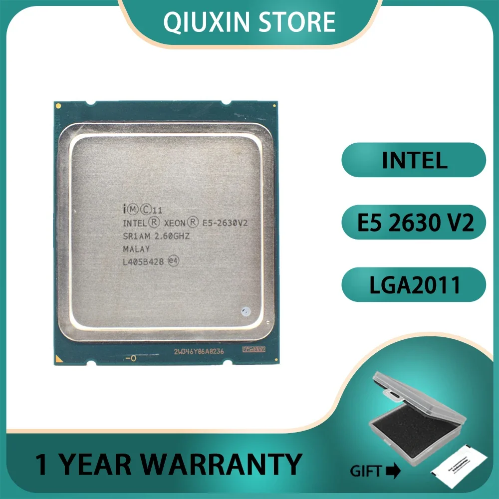 Placa-mãe Processador CPU Xeon, X79, SR1AM, 2,6 GHz, 6 núcleos, 15M, E5, 2630, V2, LGA 2011