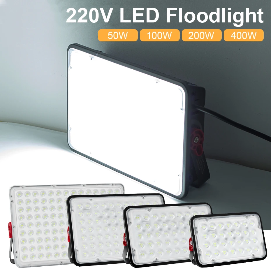 

Waterproof 220V Led Flood Light Outdoor 50W 100W 200W 400W Led Spotlight For Outdoor Decor Wall Lamp Cold White Warm White