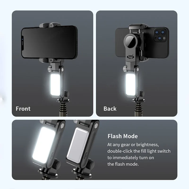 360° Rotation Gimbal Stabilizer Selfie Stick Following Shooting Phone Tripod Gimbal For iPhone Phone Smartphone Live Photography