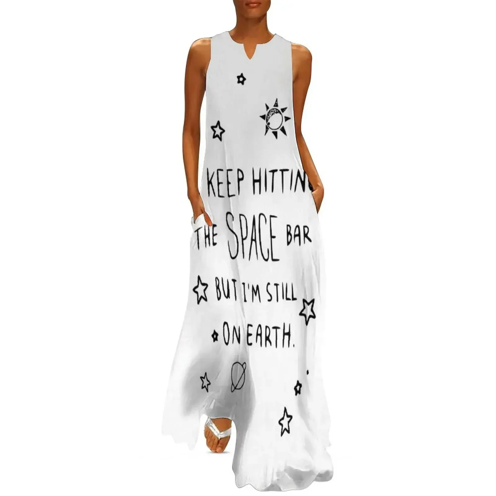 

i keep hitting the space bar but still on earth Long Dress Dress vintage Woman dresses Dress