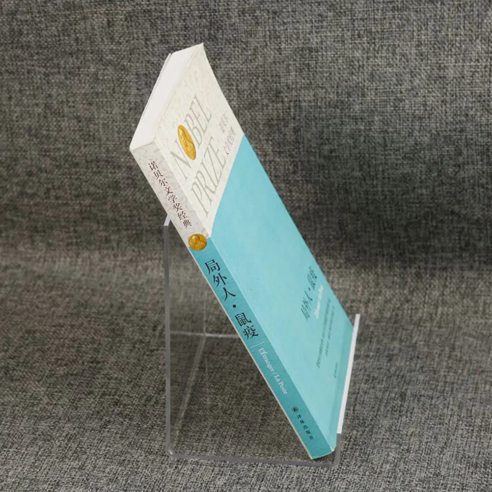 2Pcs Acrylic Book Stoppers Retractable Sturdy Bookends Desktop Organizer Book Frame File Holder for Home Office Bookshelf
