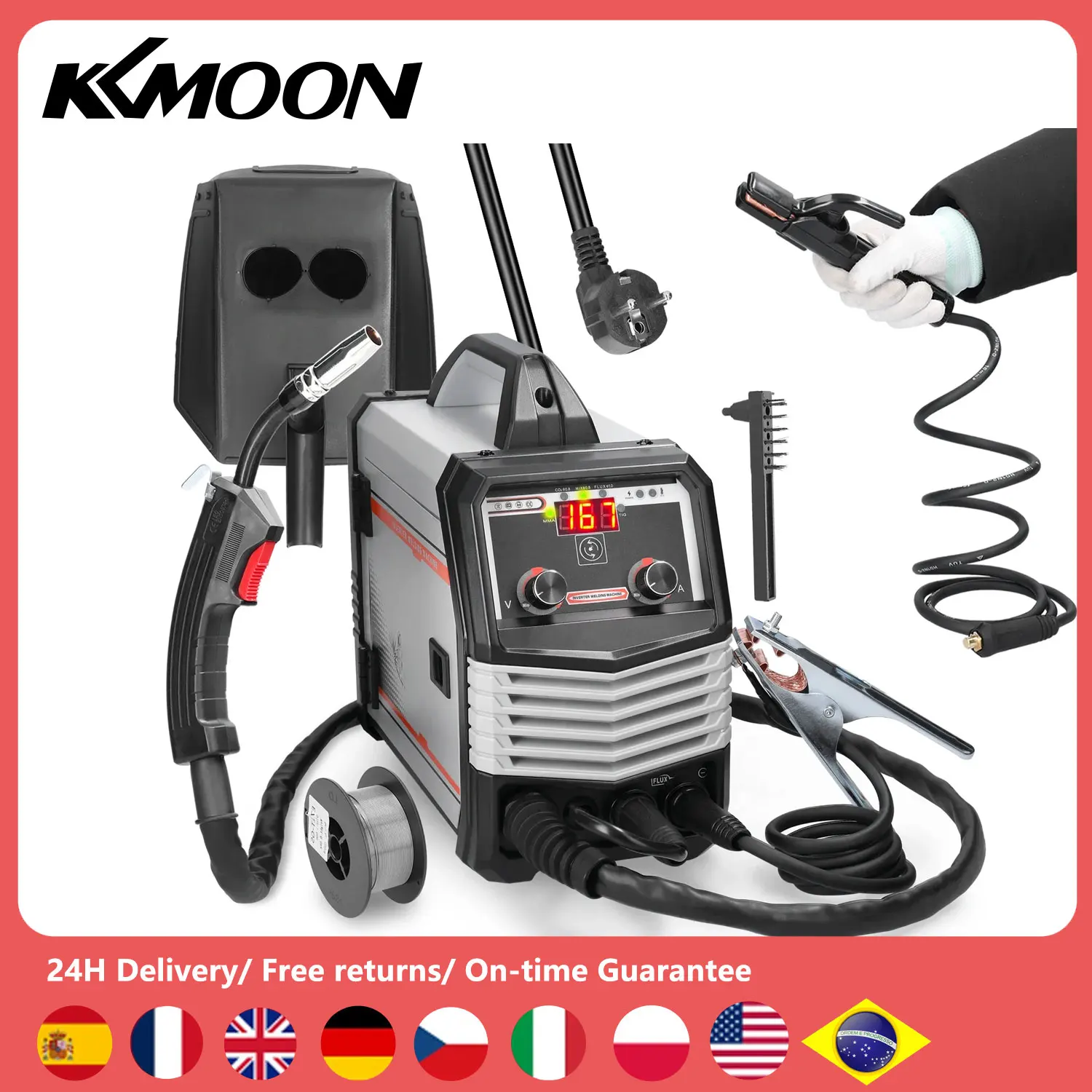 Multifunctional 4in1 MIG MMA MAG TIG-160C Inverter Welders Multipurpose Portable Electric Welding Machine Intelligent Welders