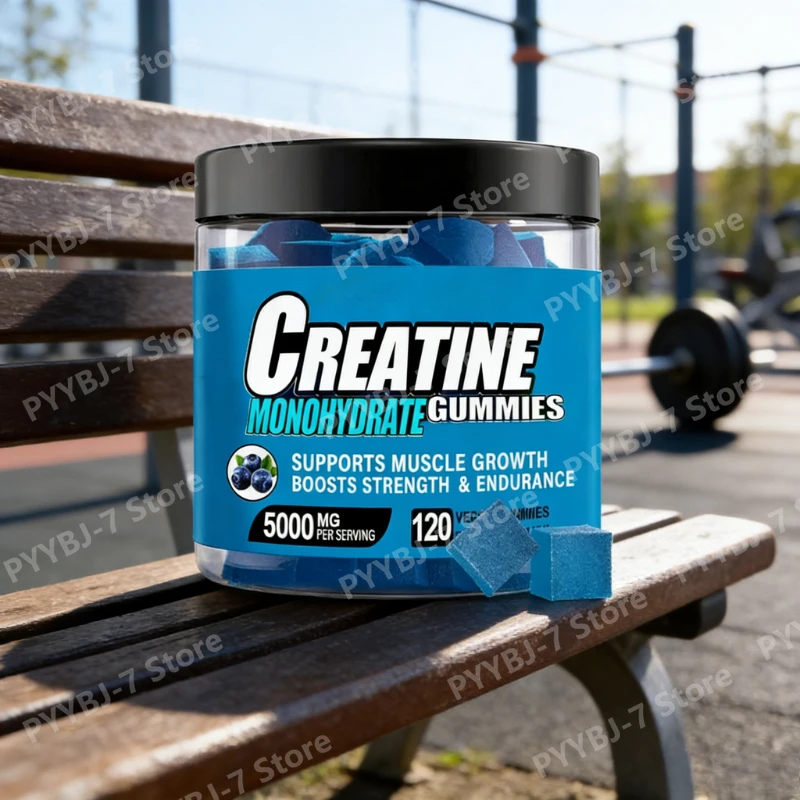 

Creatine Monohydrate Infused Gummies Muscle Growth Strength Energy Pre Workout Vegan Sugar Free Fitness Healthcare Supplement