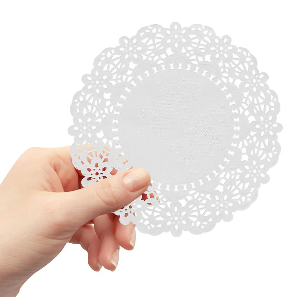 

2pcs 6.5 Inch Round Baking Doilies Oil Absorb Paper For Cakes Pastries Snacks Grease Proof Disposable Liners Food Safe Lace