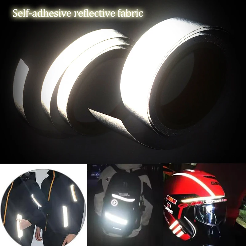 Self Adhesive Reflective Fabric Tape Reflective Material For Enhanced Safety Outdoor Gear