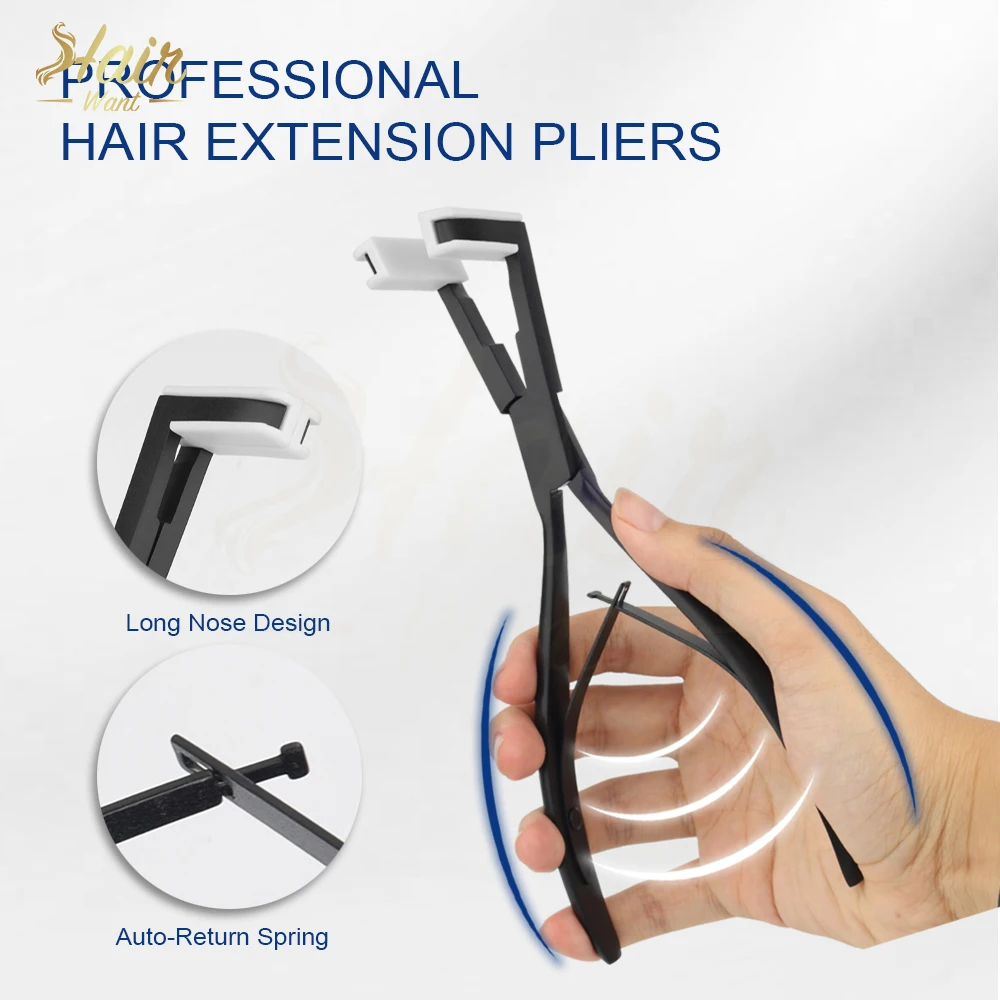 Hair Want Tape In Hair Extension Tool Kit Hair Sealing Pliers with 60Tabs Double Sided Replacement Tape Tape Remover Scraper Kit