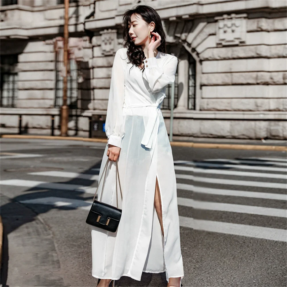 

Fashion New Women Thin Long Cardigans Summer Casual Chiffon Patchwork Modal Cardigan Jacket Long Sleeve Coat Outwear JJ848