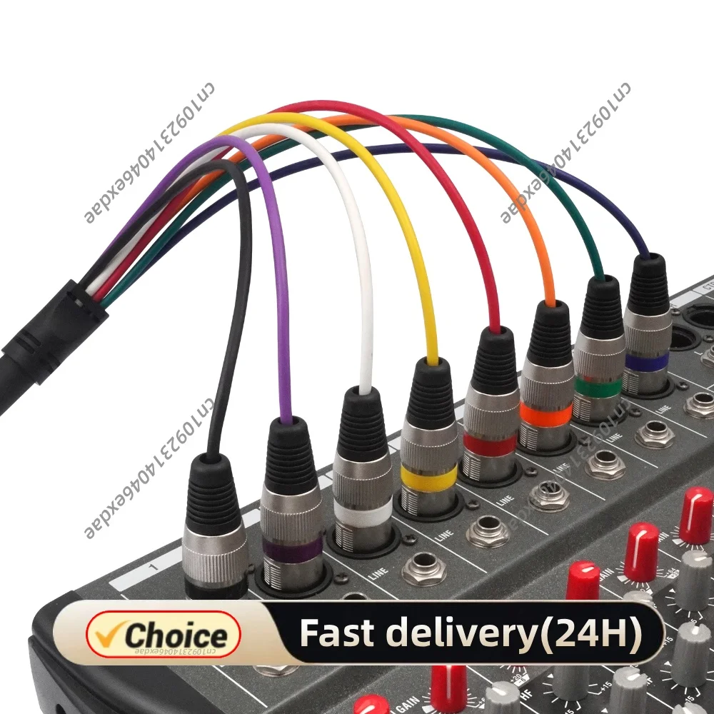 Multi-Channel XLR Snake Cable 8-Channel Male to Female 3-Pin Balanced Audio Patch Cord for Mixer Stage Box Studio