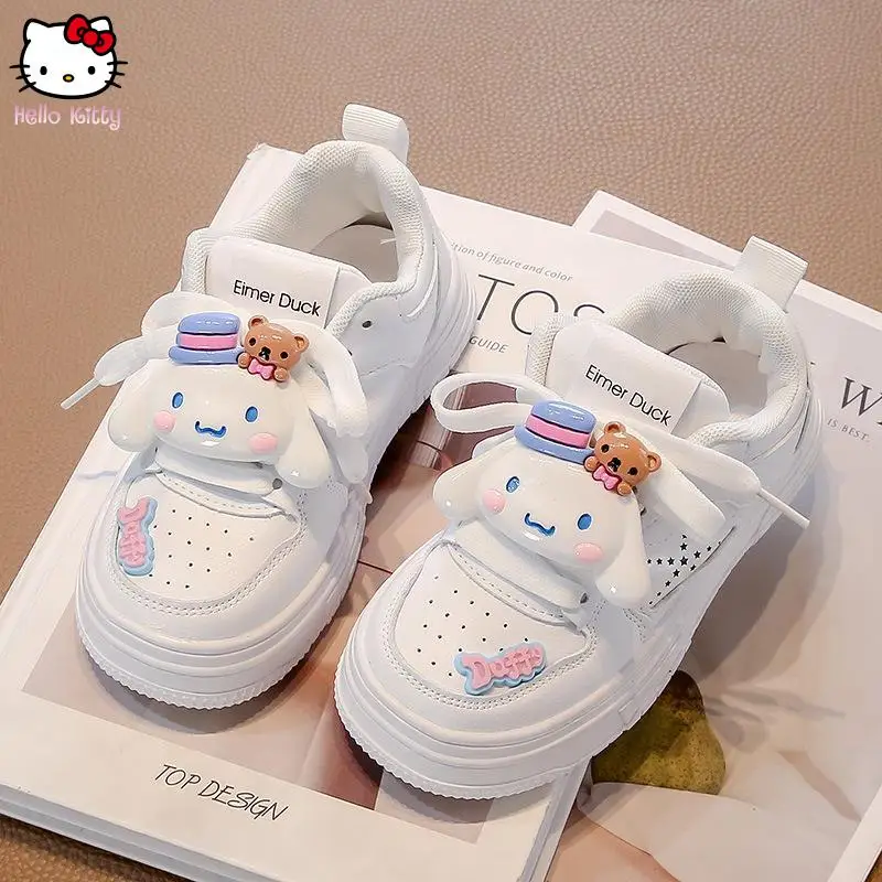 

Cinnamoroll Hello Kitty Anime Kawaii Fashion Children Casual Shoes Sanrio Girls Autumn Cartoon Sports Board Sneakers Comfortable