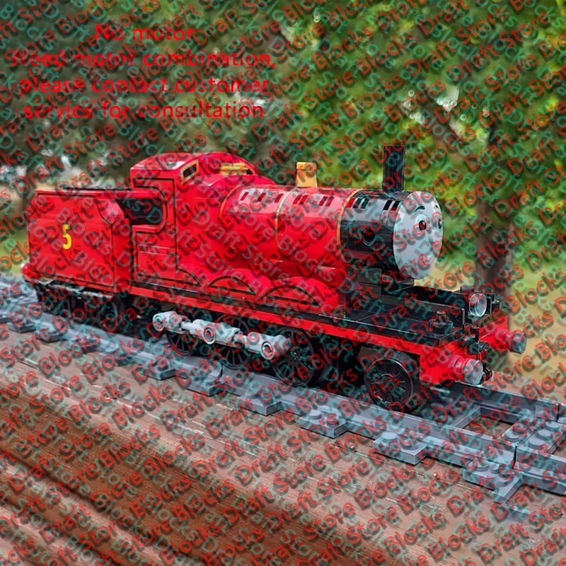 Popular Anime City Car Model MOC Building Bricks Steam Locomotive Modular Technology Assemble  Toys Suit Gifts Holiday QWERT