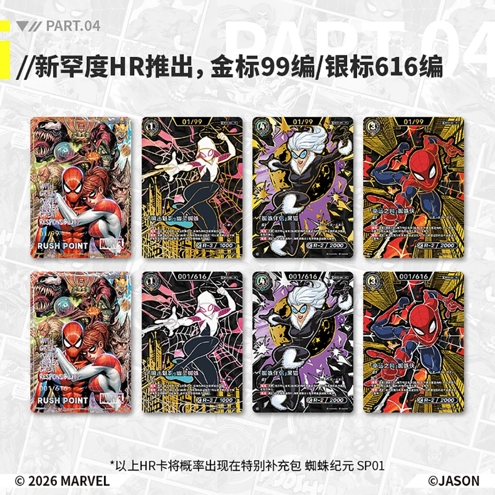 New Original Card.fun Marvel Spider-man Collection Card for Boys Girls' Hobbies Gift The Avengers Limited Chinese Language Card