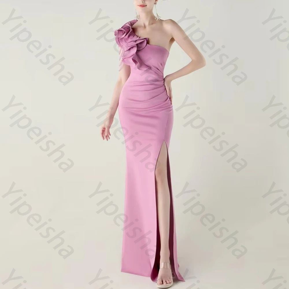 

Elegant One-shoulder Evening Dresses Sexy Sleeveless Celebrity Party Dress Exquisite High Quality Prom Gown for Women Customized