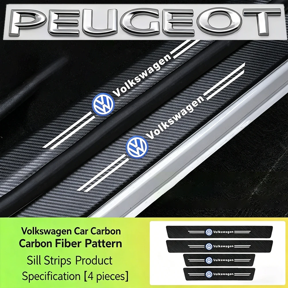 Auto-Schwellenleiste, kratzfest, Türschwellenschutz, Stoßstangenschutz, Zubehör für VW Golf T-Roc Tiguan Polo Passat MK6 MK7