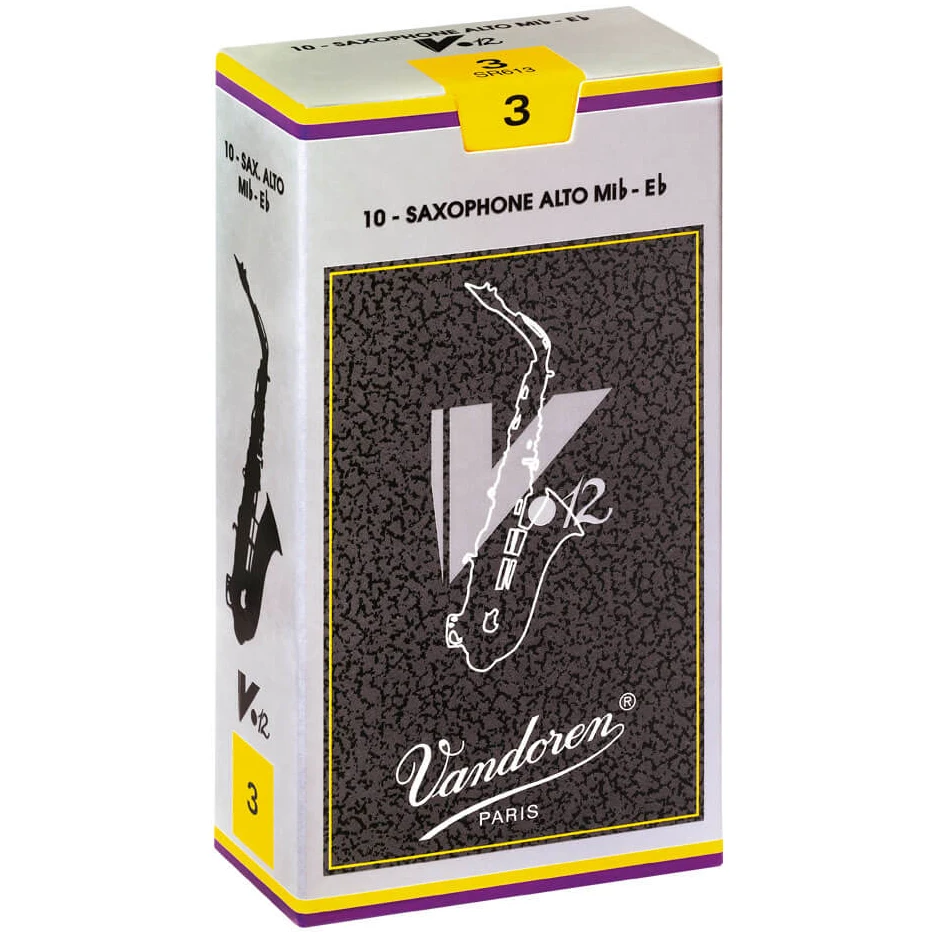 FRANCE Grey Box of 10 piece France Vandoren V12 Alto Sax Reeds Saxophone Alto Eb Reeds
