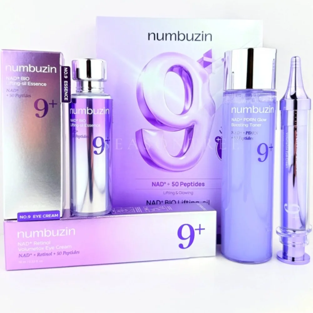 Korean Original PDRN Facial Care Numbuzin No.9 BIO Lifting-sil Essence Retinol Volumetox Eye Cream NAD+ Advanced Face Care Set