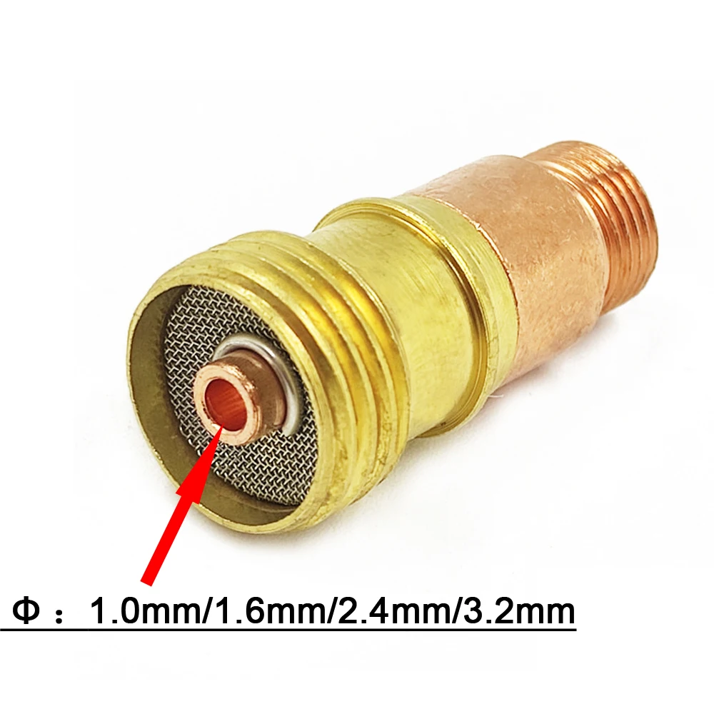 4/8Pcs 1,0/1,6/2,4/3,2mm WIG Gas Objektiv Spannzange Körper 17GL040 17GL116 17GL332 17GL18 Für WIG WP17 18 26 Schweißen Taschenlampe Zubehör – Detail 7